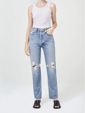 AGOLDE - 90's Pinch Waist Distressed Jeans 23W